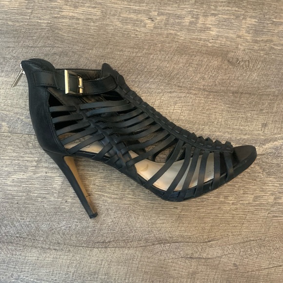 vince Camuto gladiator Stiletto Strappy Ankle Dressy Black Sandal Size 10 - Picture 8 of 10